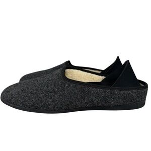 Mahabis Shoes Mens 11-11.5 Dark Grey Iconic Classic Wool Slippers Comfy